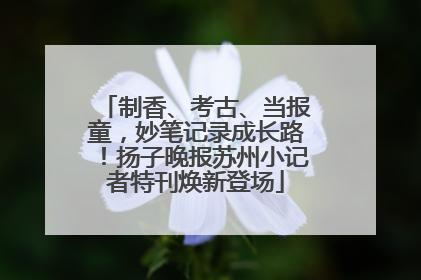制香、考古、当报童，妙笔记录成长路！扬子晚报苏州小记者特刊焕新登场